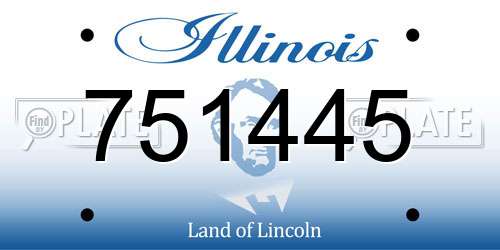 751445 Illinois License Plate