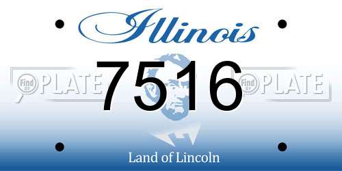 7516 Illinois License Plate