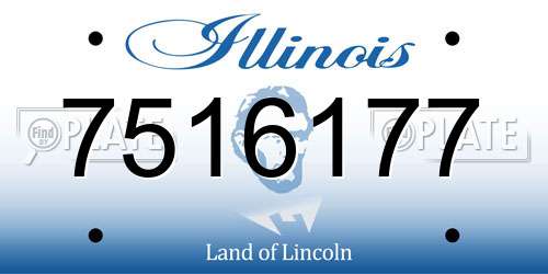 7516177 Illinois License Plate