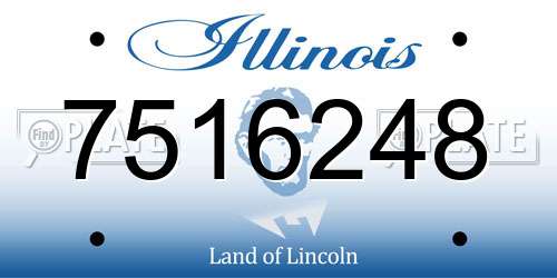 7516248 Illinois License Plate