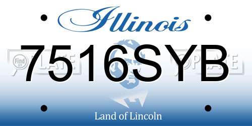 7516SYB Illinois License Plate