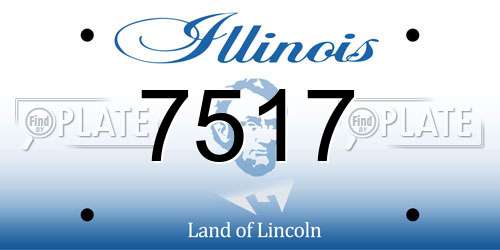 7517 Illinois License Plate