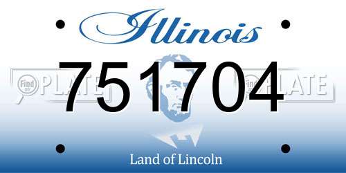 751704 Illinois License Plate