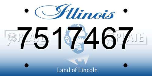 7517467 Illinois License Plate
