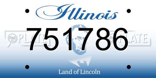 751786 Illinois License Plate