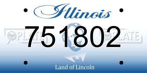 751802 Illinois License Plate