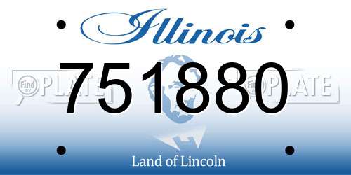 751880 Illinois License Plate