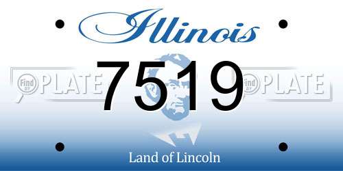 7519 Illinois License Plate