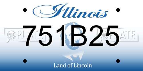 751B25 Illinois License Plate