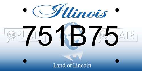 751B75 Illinois License Plate