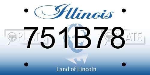 751B78 Illinois License Plate