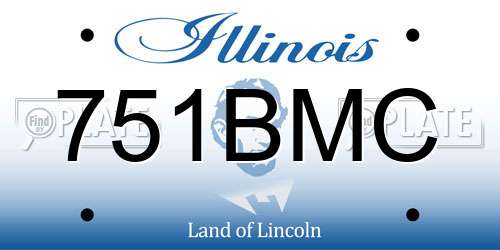 751BMC Illinois License Plate