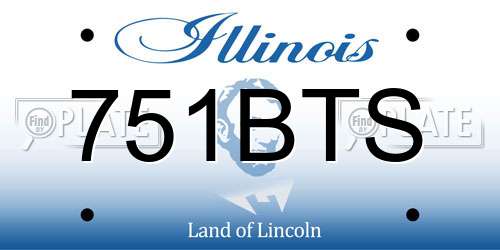 751BTS Illinois License Plate