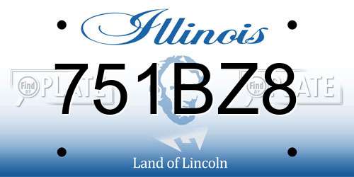 751BZ8 Illinois License Plate