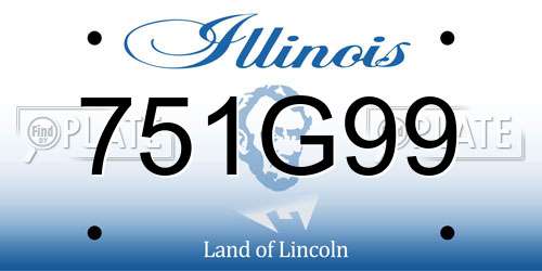 751G99 Illinois License Plate