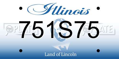 751S75 Illinois License Plate