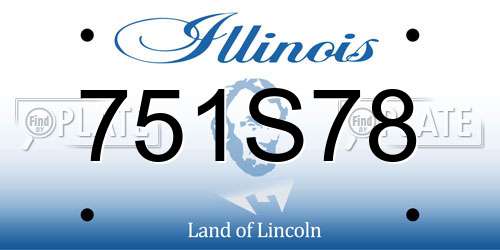 751S78 Illinois License Plate