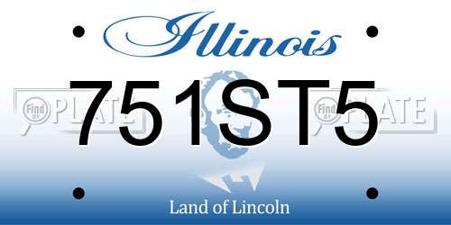 751ST5 Illinois License Plate