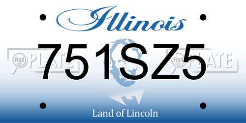 751SZ5 Illinois License Plate