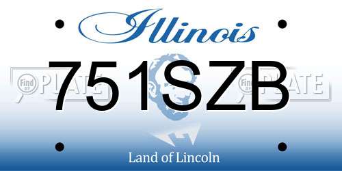 751SZB Illinois License Plate