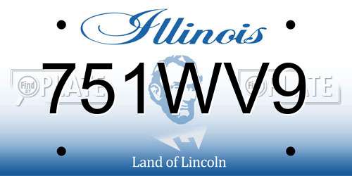 751WV9 Illinois License Plate