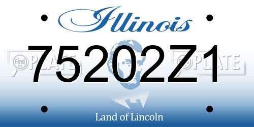 75202Z1 Illinois License Plate