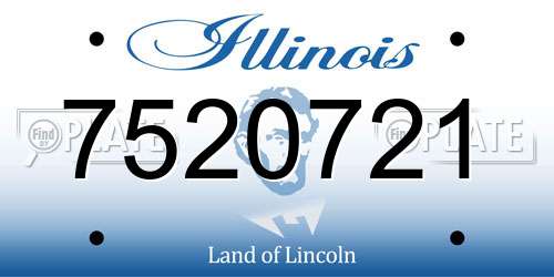 7520721 Illinois License Plate