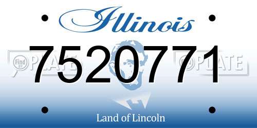 7520771 Illinois License Plate