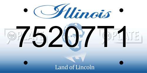 75207T1 Illinois License Plate