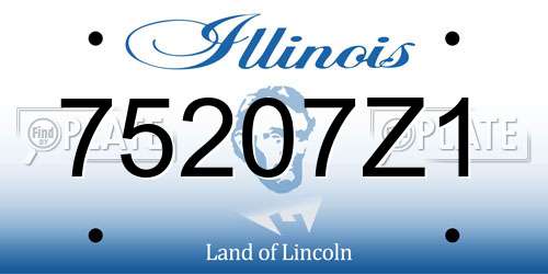 75207Z1 Illinois License Plate