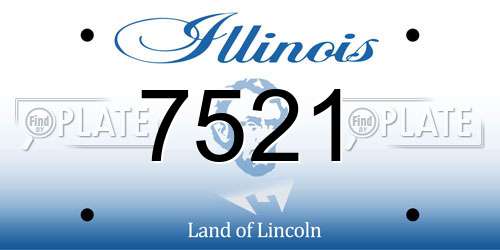 7521 Illinois License Plate