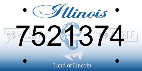 7521374 Illinois License Plate
