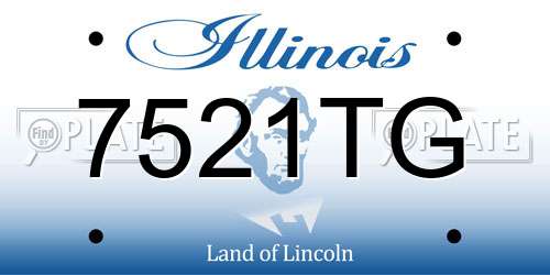 7521TG Illinois License Plate