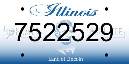 7522529 Illinois License Plate
