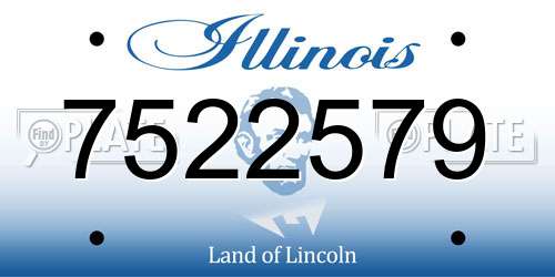7522579 Illinois License Plate