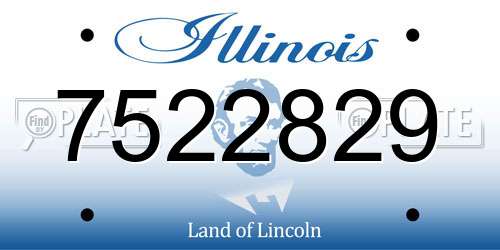 7522829 Illinois License Plate