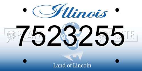 7523255 Illinois License Plate