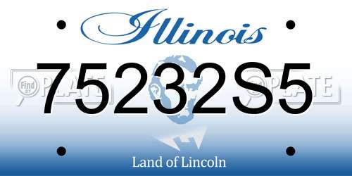 75232S5 Illinois License Plate