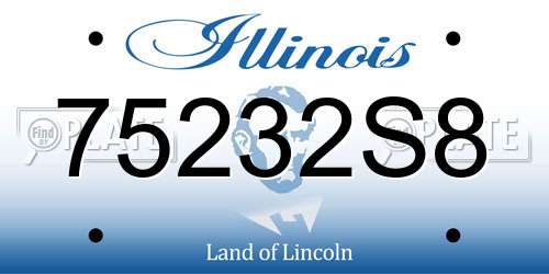75232S8 Illinois License Plate