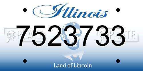 7523733 Illinois License Plate