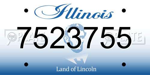 7523755 Illinois License Plate