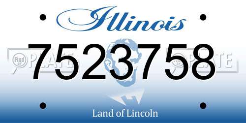7523758 Illinois License Plate