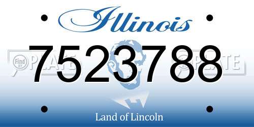 7523788 Illinois License Plate