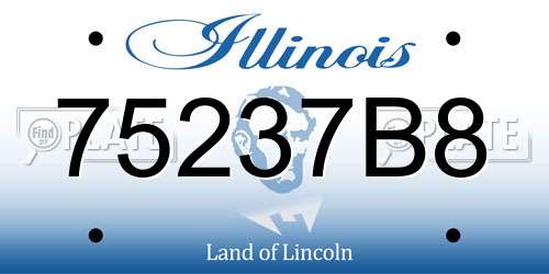 75237B8 Illinois License Plate