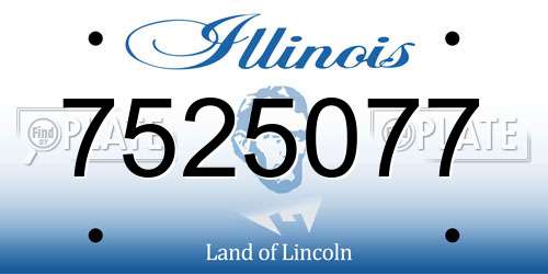 7525077 Illinois License Plate