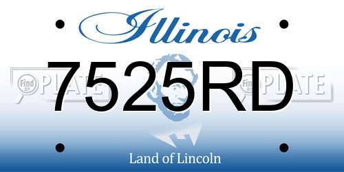 7525RD Illinois License Plate