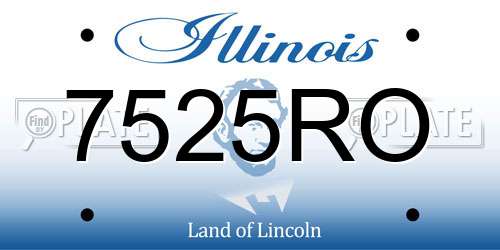 7525RO Illinois License Plate