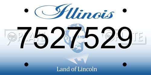 7527529 Illinois License Plate