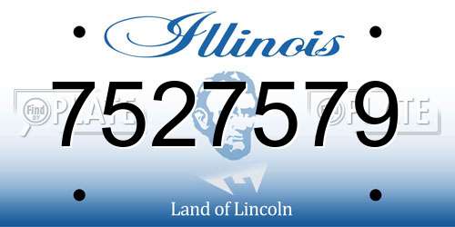 7527579 Illinois License Plate
