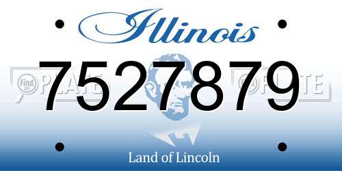 7527879 Illinois License Plate